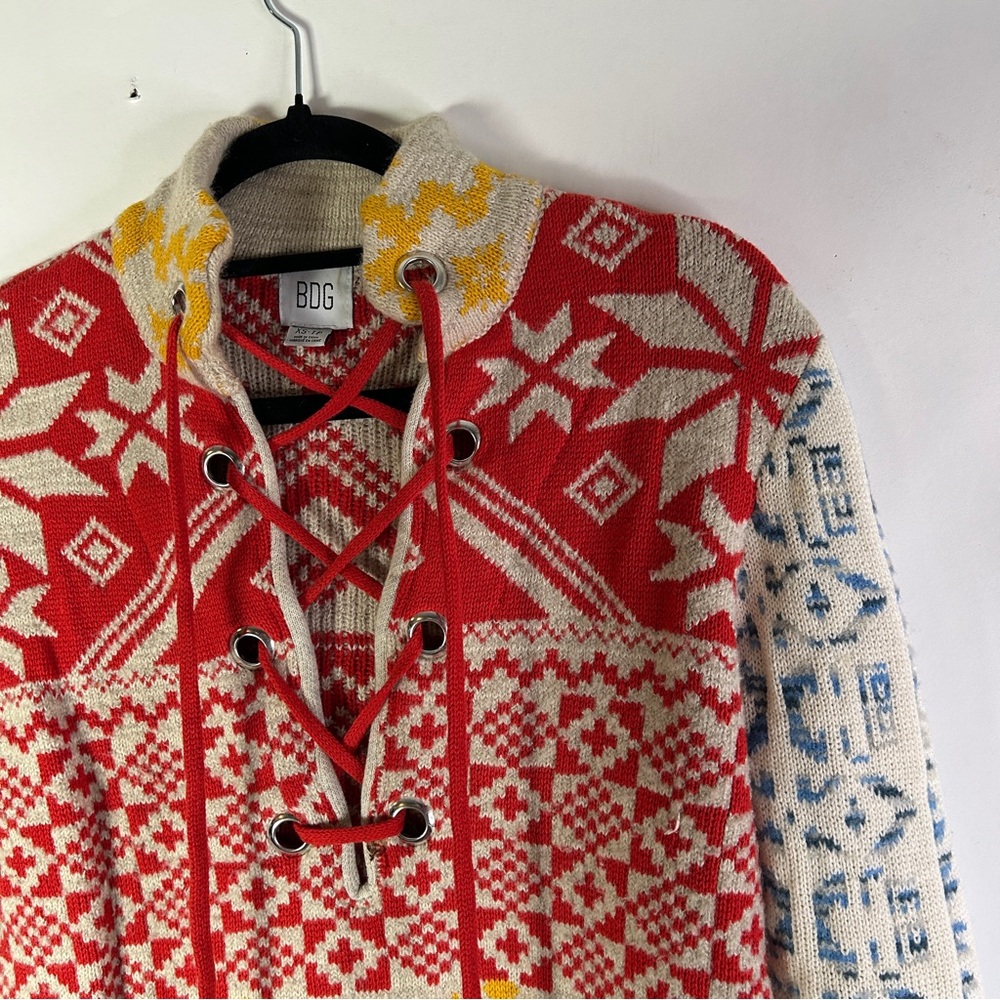 Urban Outfitters BDG Rian Lace-Up Sweater - Picture 4 of 5